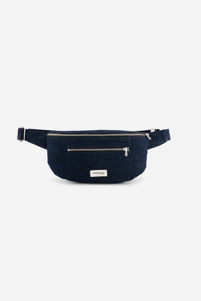 Rive Droite Orsel Le Sac Banane Grand Format Denim Brut Upcyclé