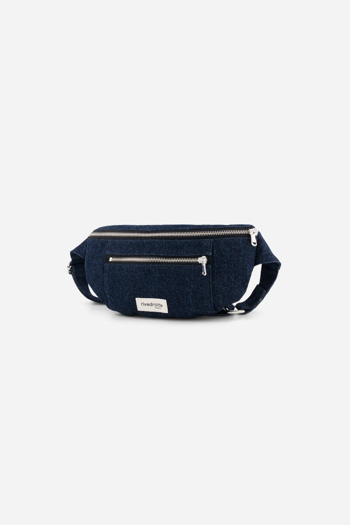 Rive Droite Orsel Le Sac Banane Grand Format Denim Brut Upcyclé