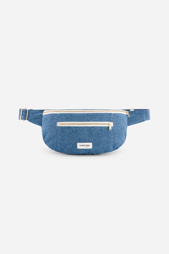 Rive Droite Orsel Le Sac Banane Grand Format Denim Clair Upcylé