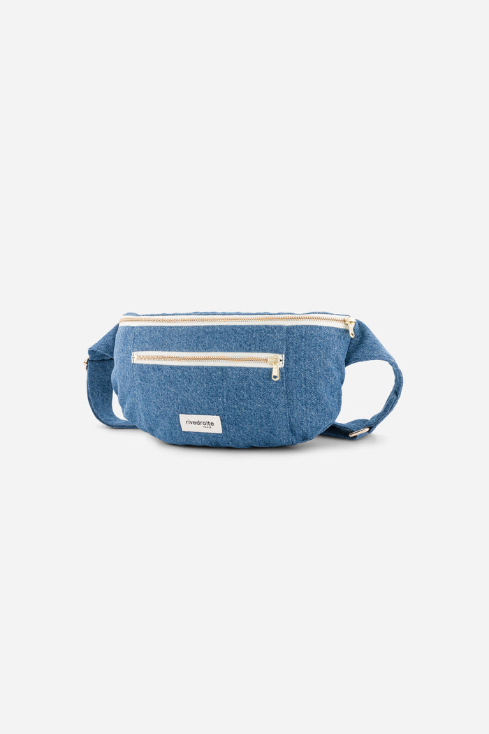 Rive Droite Orsel Le Sac Banane Grand Format Denim Clair Upcylé