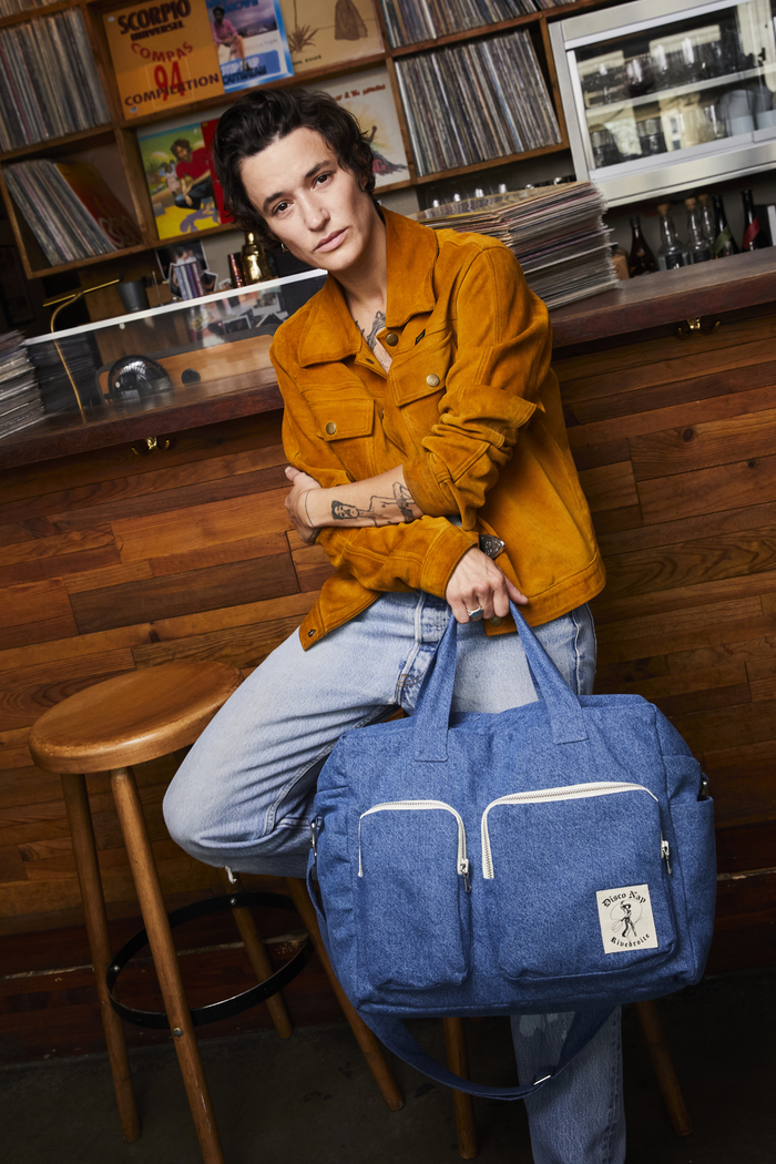 rive droite Klaus le weekender Denim Upcyclé
