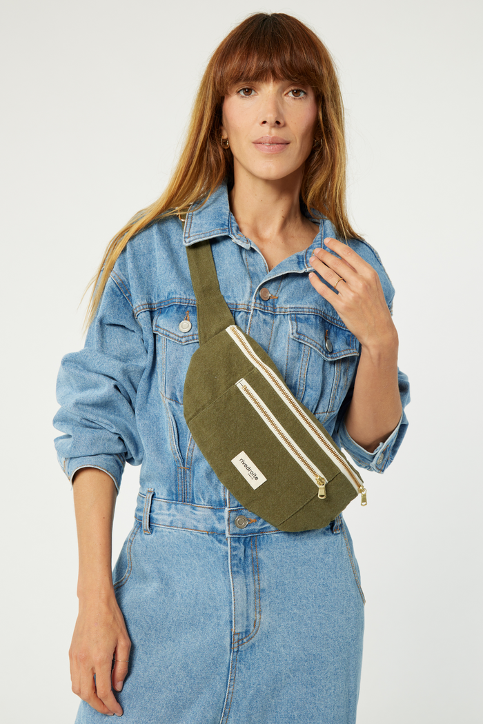 Rive Droite Orsel Le Sac Banane Coton Recyclé Kaki