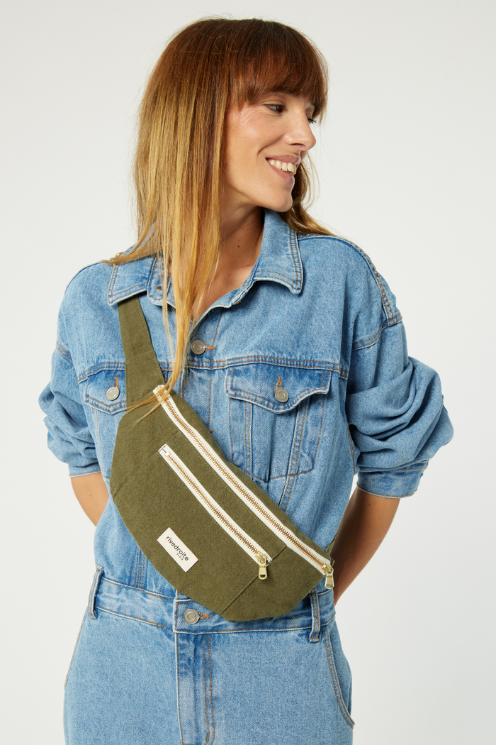 rive droite Orsel le sac banane Coton recyclé Kaki