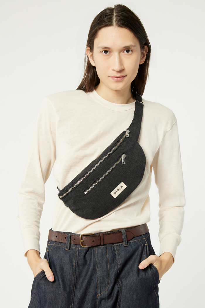 Rive Droite Orsel Le Sac Banane Coton Recyclé Noir