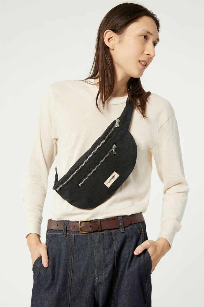 Rive Droite Orsel Le Sac Banane Coton Recyclé Noir