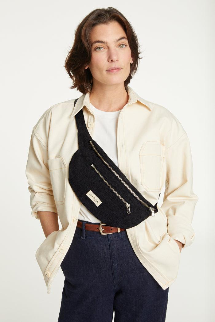 rive droite Orsel le sac banane Coton recyclé Noir