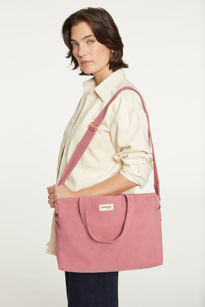 rive droite Sauval le city bag Coton recyclé Bois de Rose