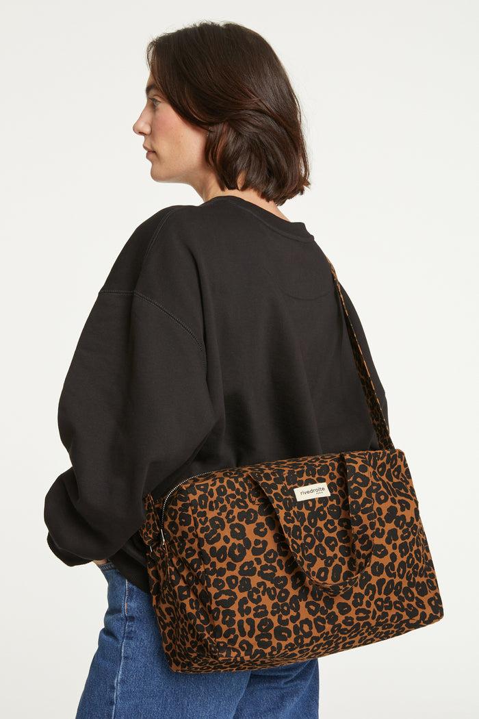 Rive Droite Sauval Le City Bag Coton Recyclé Léopard