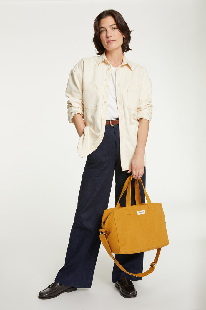 rive droite Sauval le city bag Coton recyclé Moutarde