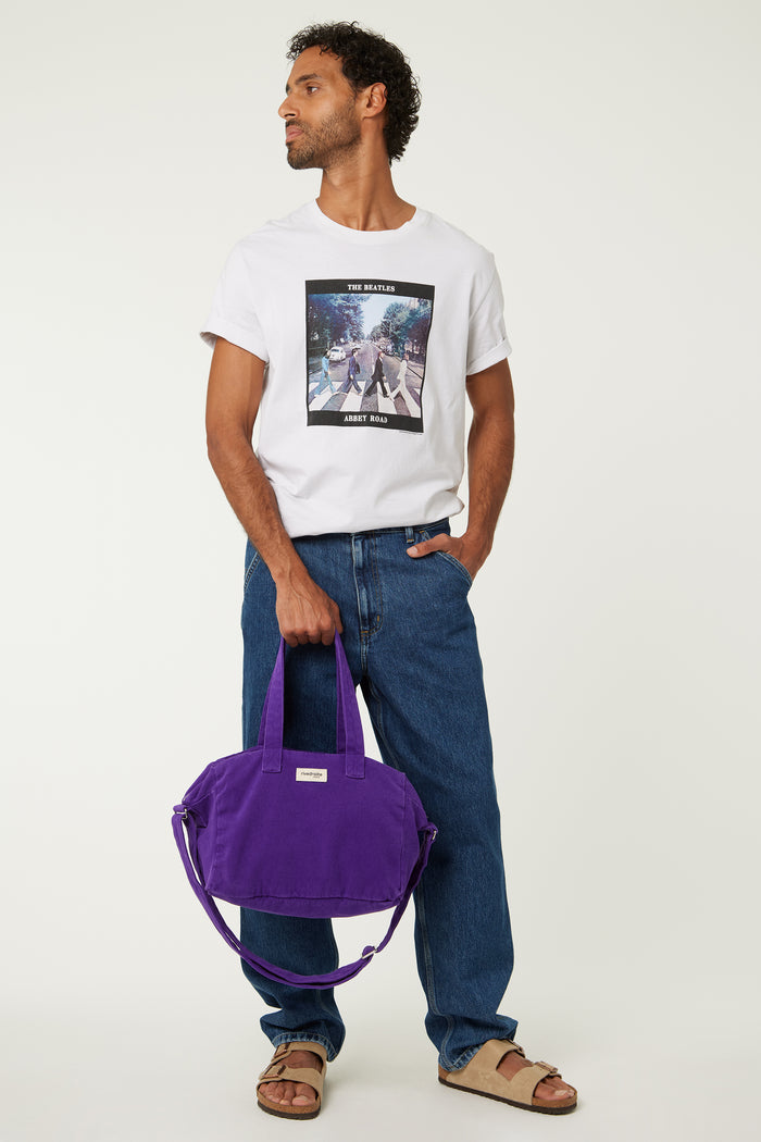 rive droite Sauval le city bag Sergé de coton Malibu Purple