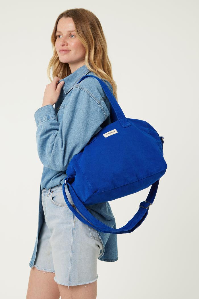 rive droite Sauval le city bag Sergé de coton Venice Blue