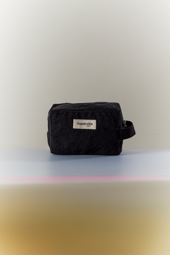 rive droite Tournelles la petite trousse Coton recyclé noir