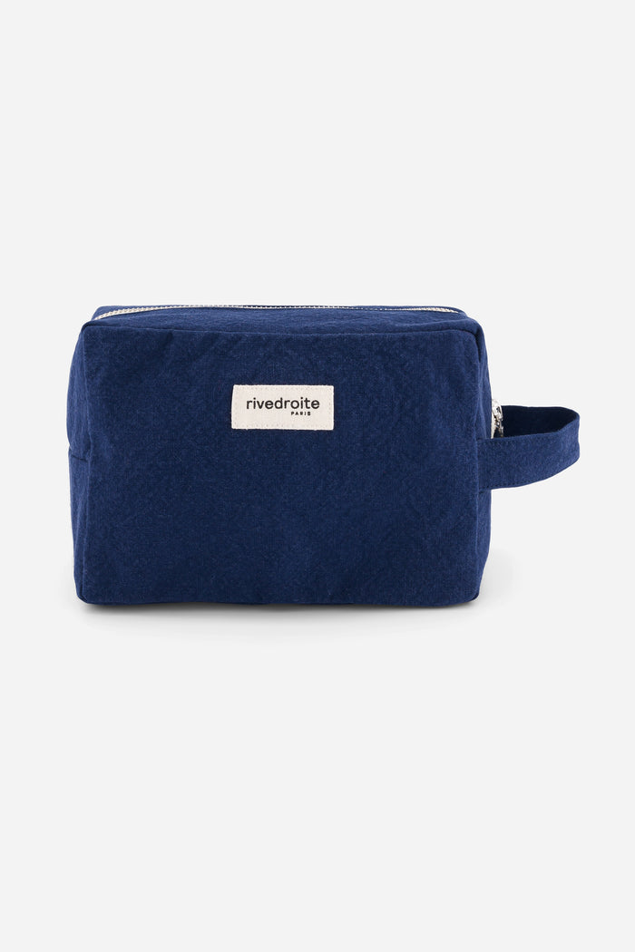Rive Droite Tournelles La Trousse XL Coton Recyclé Bleu Nuit