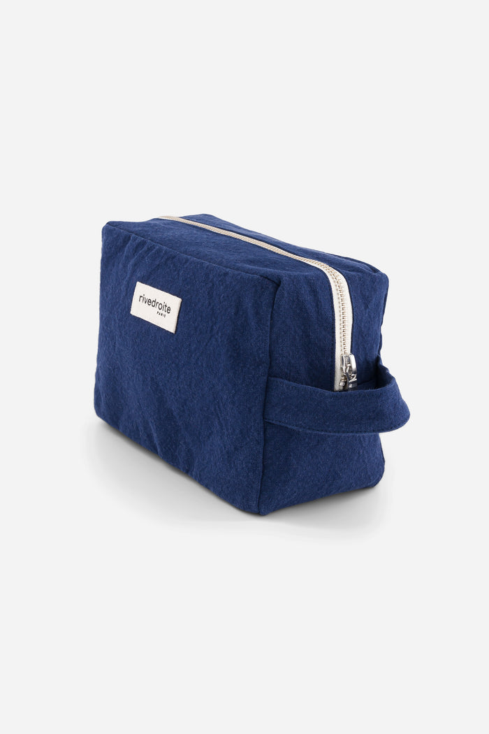 Rive Droite Tournelles La Trousse XL Coton Recyclé Bleu Nuit