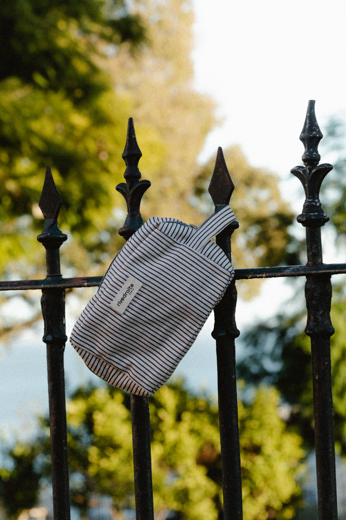 rive droite Tournelles la trousse XL Coton recyclé Écume