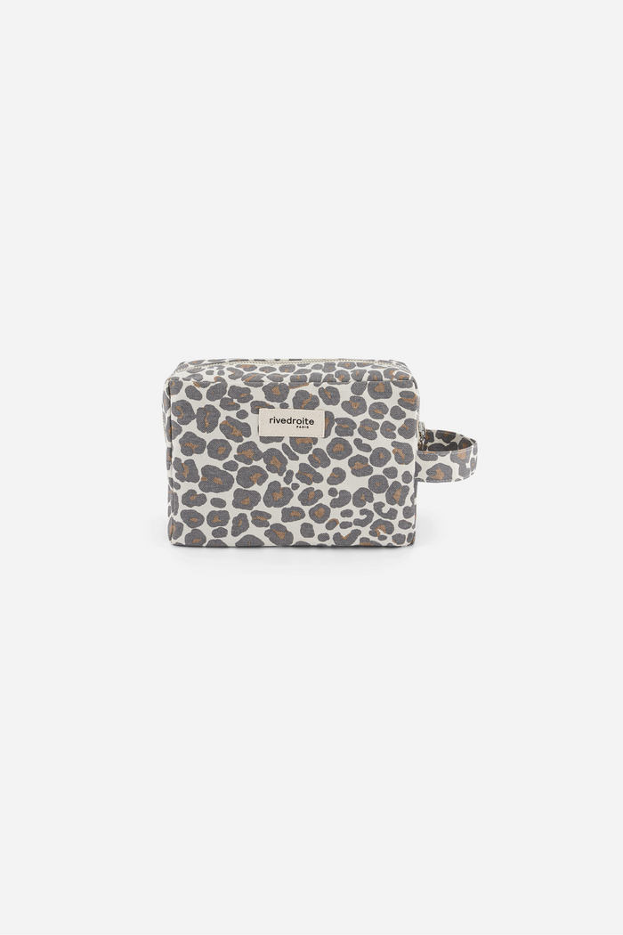 Rive Droite Tournelles La Trousse XL Polycoton Recyclé Léopard Gris