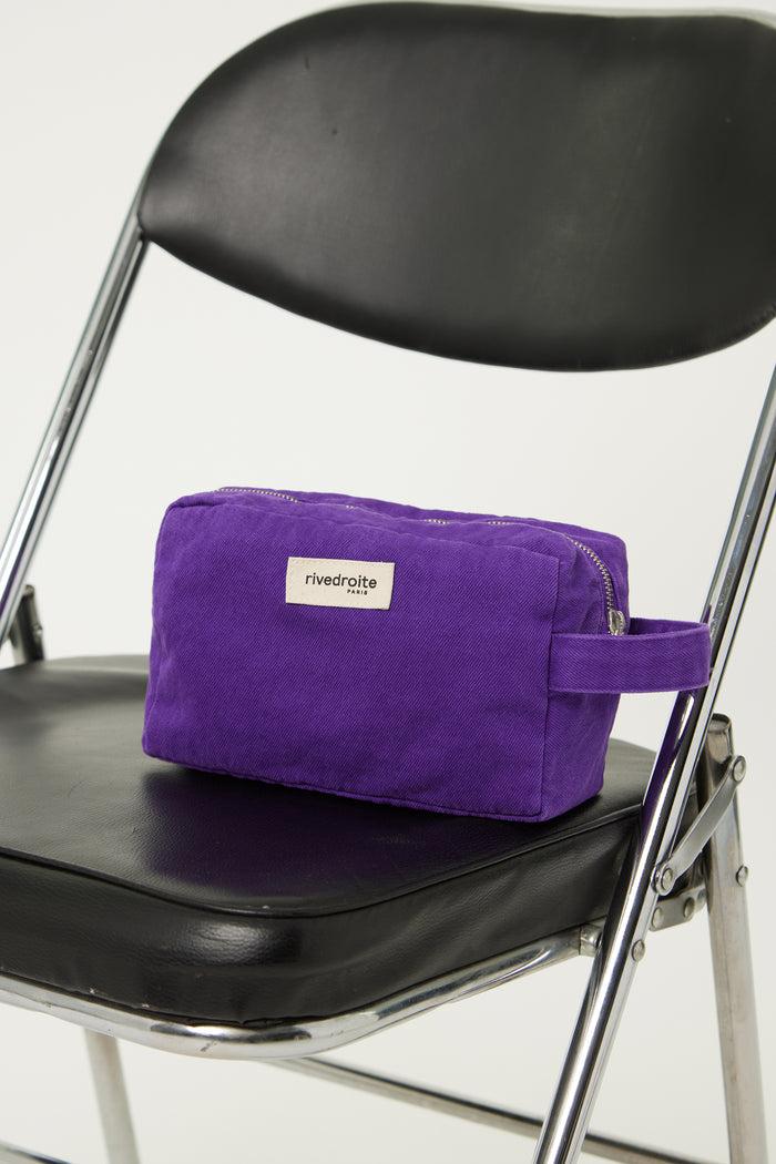 rive droite Tournelles la trousse XL Sergé de coton Malibu Purple