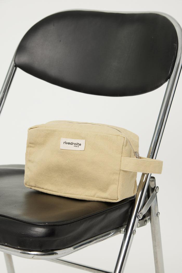 rive droite Tournelles la trousse XL Sergé de coton Santa Monica Beige