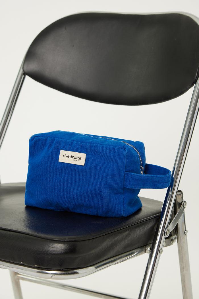 rive droite Tournelles la trousse XL Sergé de coton Venice Blue