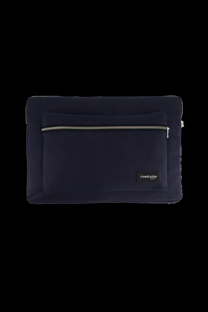 Rive Droite Vivienne La Housse D'ordinateur 15'' Coton Recyclé Bleu Marine