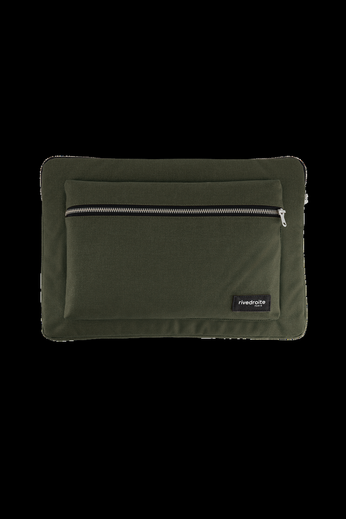 Rive Droite Vivienne La Housse D'ordinateur 15'' Coton Recyclé Kaki