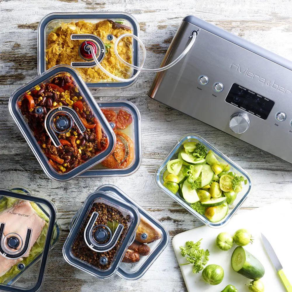 Riviera & Bar Kit De 2 Boîtes En Verre De Mise Sous Vide