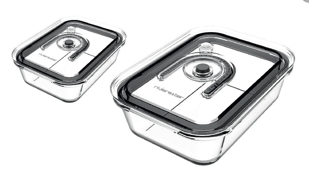 Riviera & Bar Kit De 2 Boîtes En Verre De Mise Sous Vide