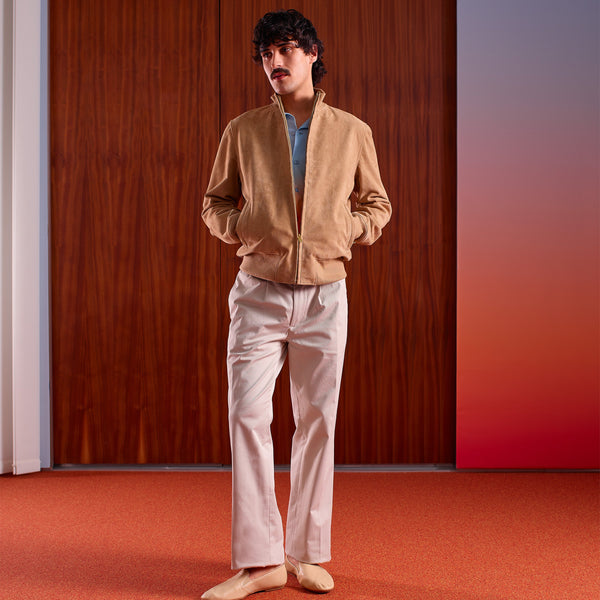 Rivieras Blouson Cuir Zippé Beige Blouson Cuir Zippé Beige