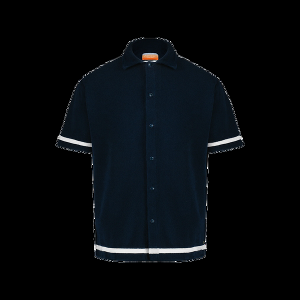 rivieras Chemise en Éponge Marine à Rayures Écrues Chemise en Éponge Marine à Rayures Écrues