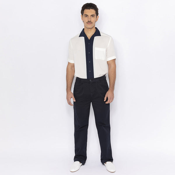 Rivieras Chemise Fluide Bicolore à Col Requin Chemise Fluide Bicolore à Col Requin