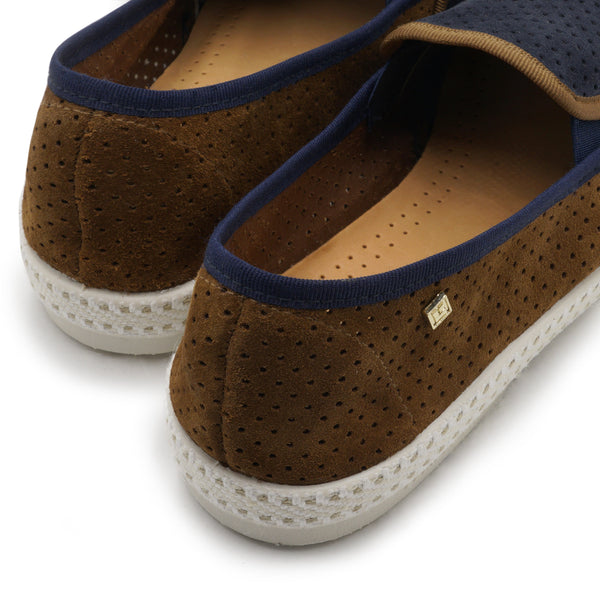 Rivieras Classic Daim Match Marine Marron Classic Daim Match Marine Marron