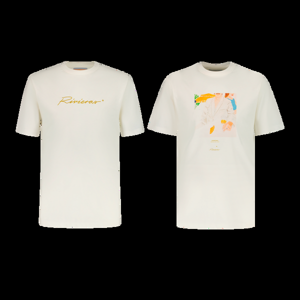 rivieras Pack De 2 Tee Shirts Ecru Serigraphies Pack De 2 Tee Shirts Ecru Serigraphies