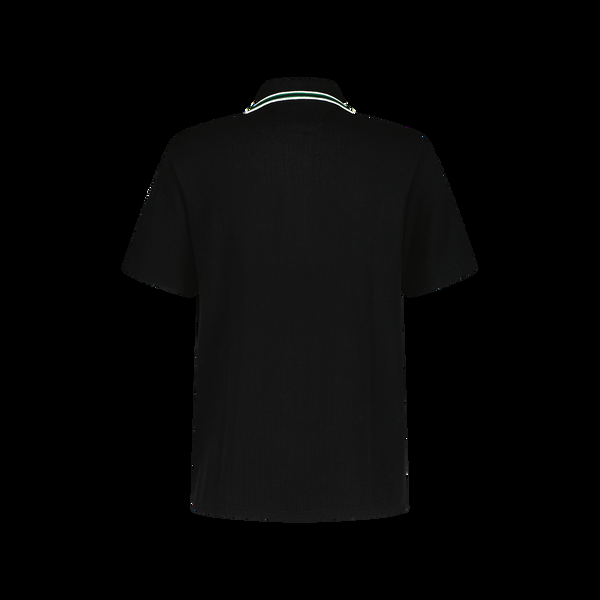 Rivieras Polo à Col Jacquard Noir Polo à Col Jacquard Noir