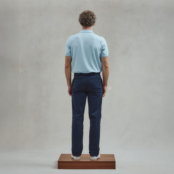 Rivieras Polo Classique En Maille Bleu Ciel Polo Classique En Maille Bleu Ciel