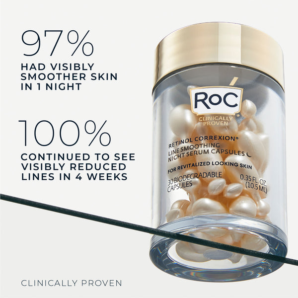 Roc RETINOL CORREXION® Line Smoothing Night Serum Capsules