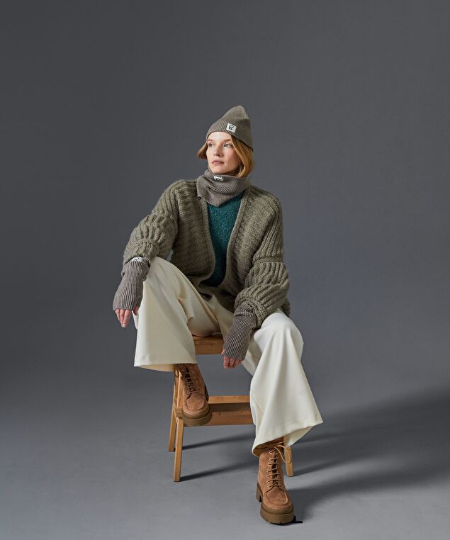 Rodier Bonnet En Laine Mérinos Unisexe OEKO-TEX® Marron Taupe