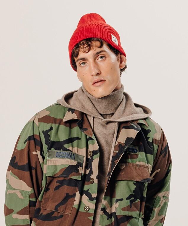 Rodier Bonnet En Laine Mérinos Unisexe OEKO-TEX® Rouge Vermillon