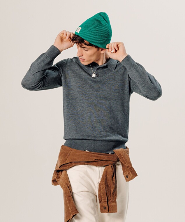 Rodier Bonnet En Laine Mérinos Unisexe OEKO-TEX® Vert Bouteille