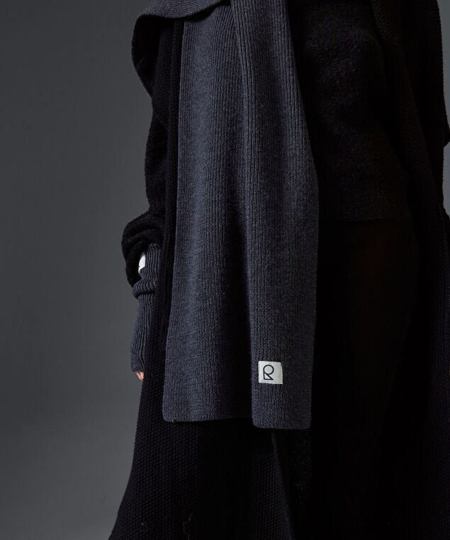 Rodier Écharpe En Laine Mérinos Unisexe OEKO-TEX® Grise