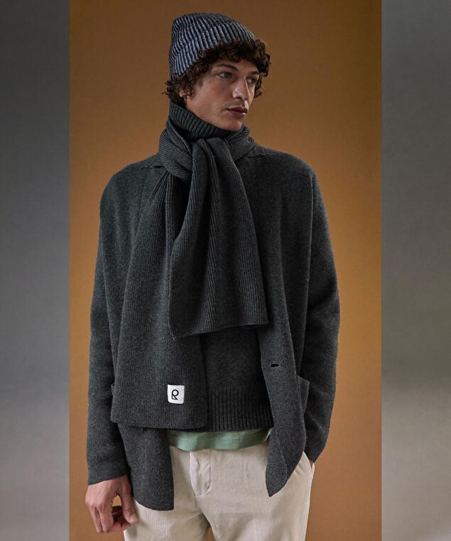 Rodier Écharpe En Laine Mérinos Unisexe OEKO-TEX® Grise