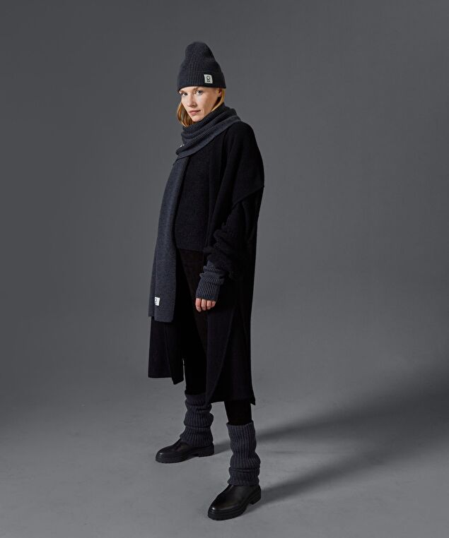 Rodier Écharpe En Laine Mérinos Unisexe OEKO-TEX® Grise