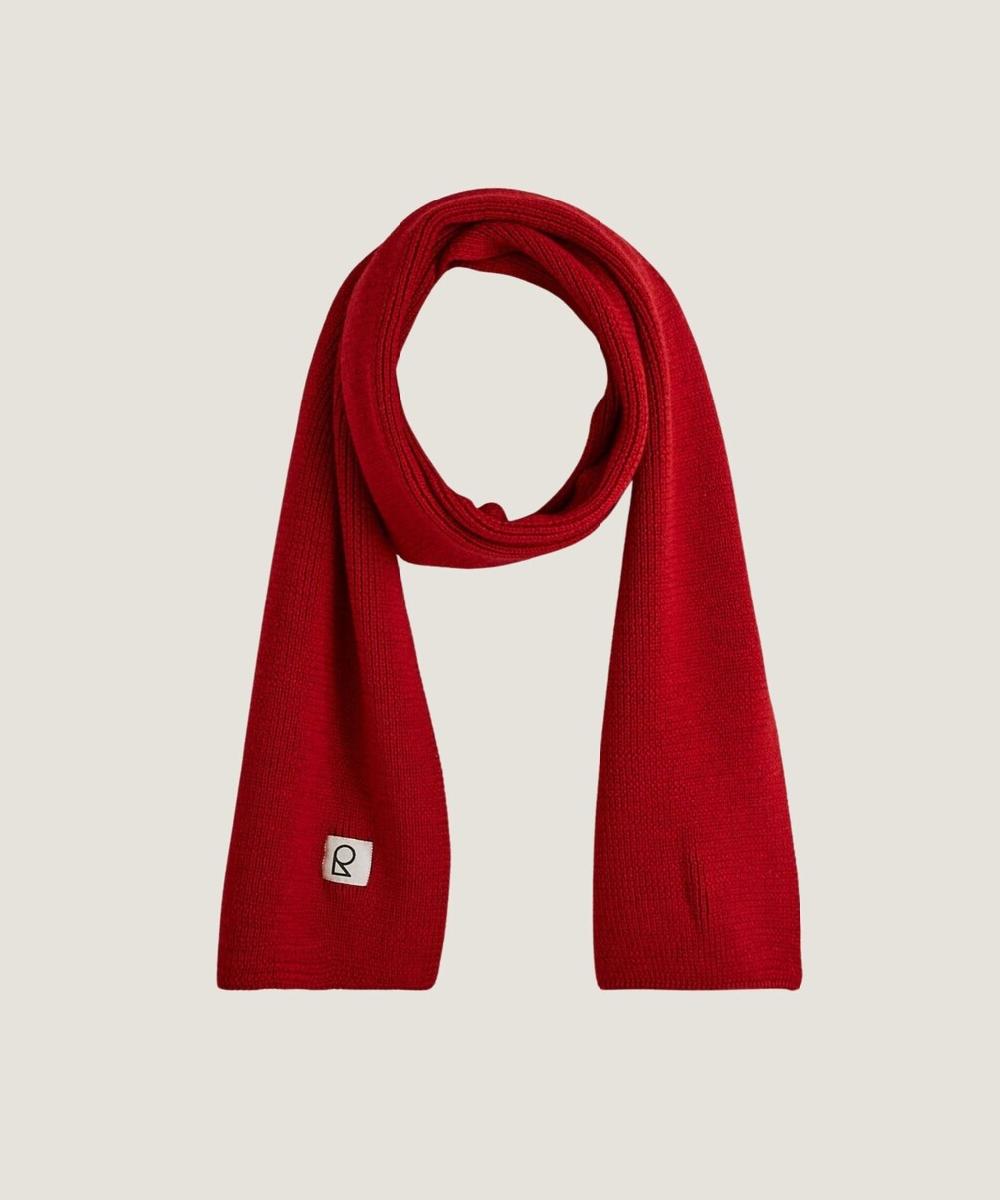 rodier Écharpe en laine mérinos unisexe OEKO-TEX® rouge vermillon