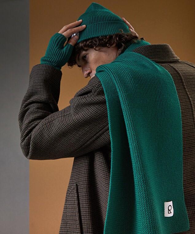 Rodier Écharpe En Laine Mérinos Unisexe OEKO-TEX® Vert Bouteille