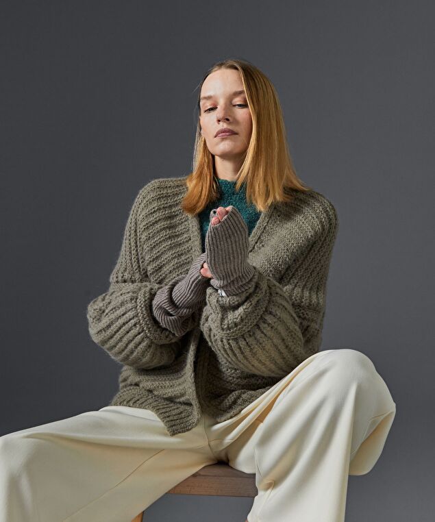 Rodier Mitaines En Laine Mérinos OEKO-TEX® Marron Taupe