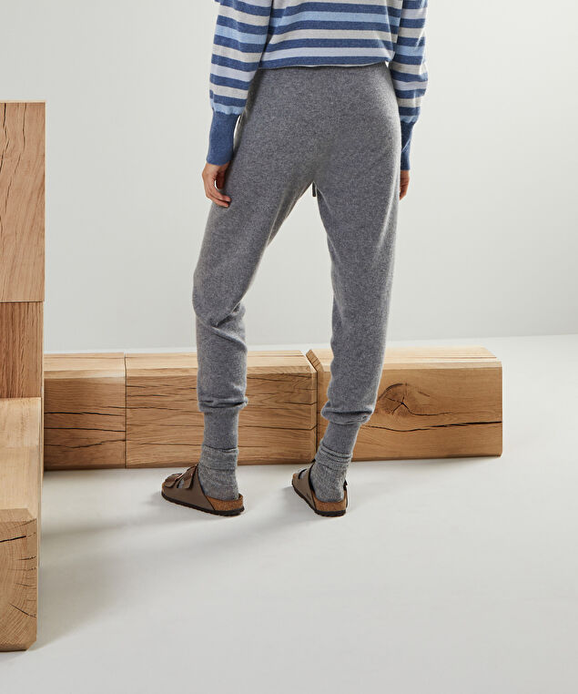 Rodier Pantalon Jogging En Cachemire 2 Fils Gris Moyen