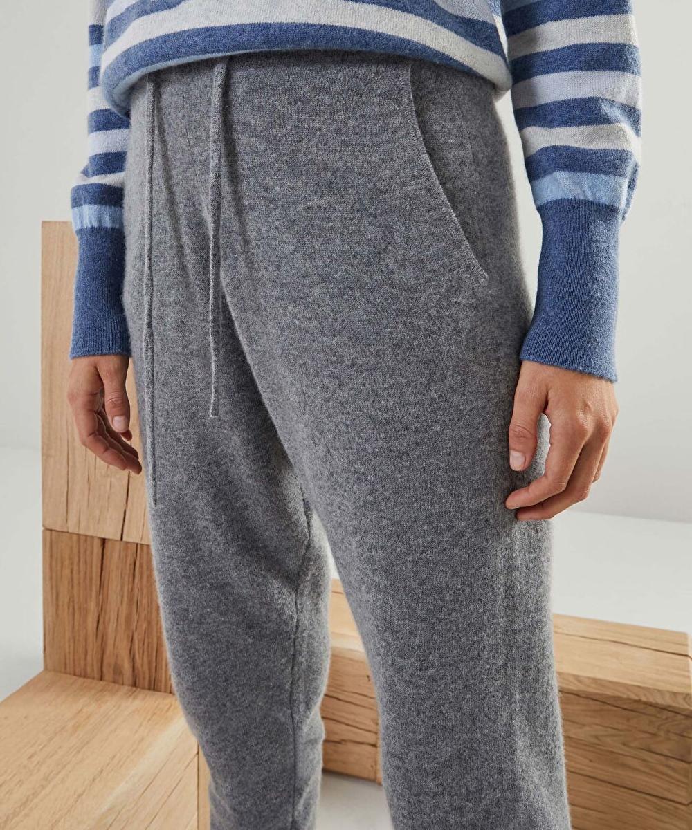 rodier Pantalon jogging en cachemire 2 fils gris moyen