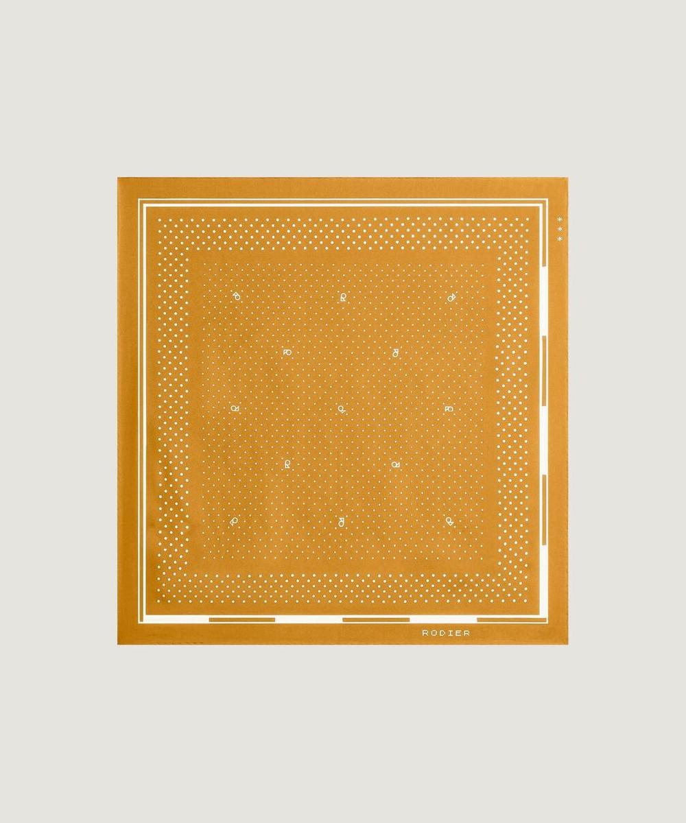 rodier Bandana en soie à pois jaune ocre