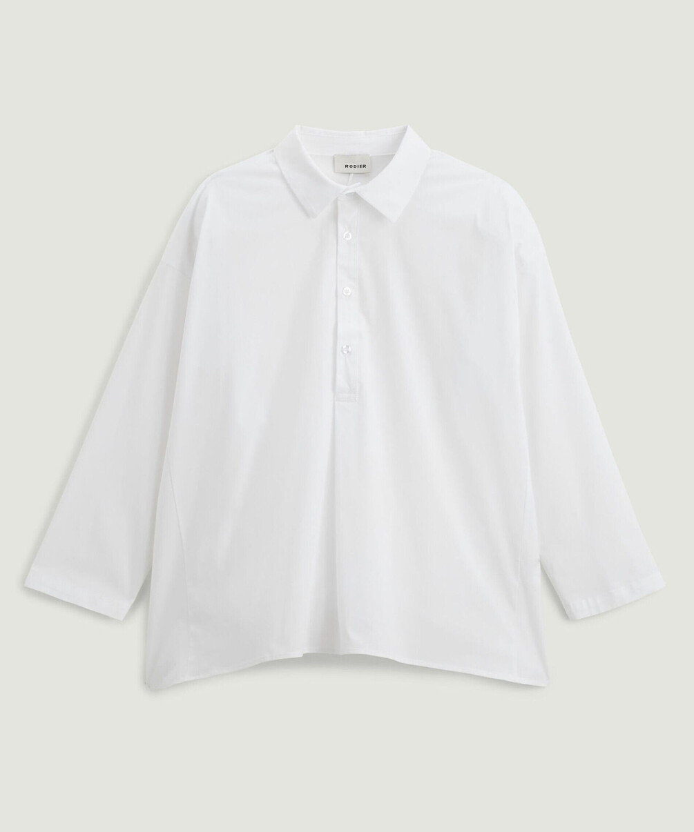 rodier Blouse col chemise manches 3/4 blanc