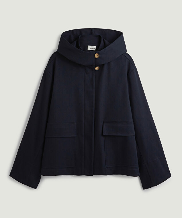Rodier Blouson Oversize à Capuche Bleu Marine