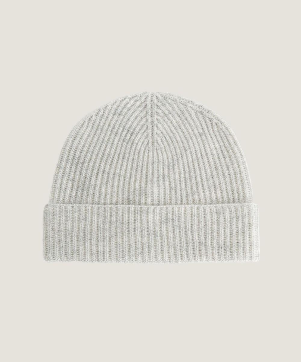 rodier Bonnet bicolore en cachemire gris clair